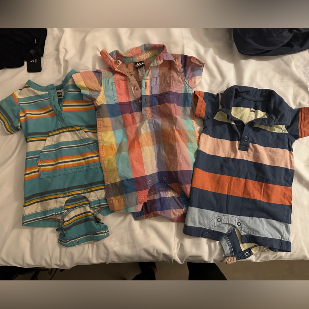 TEA collection 0-3 month summer bright color cotton clothes unisex-boy